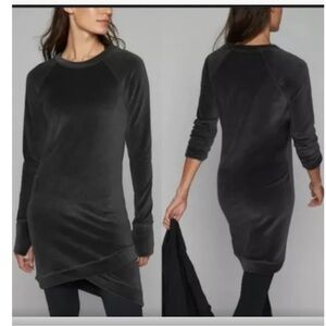 Athleta Dress size Small Grey Velour Criss Cross dress